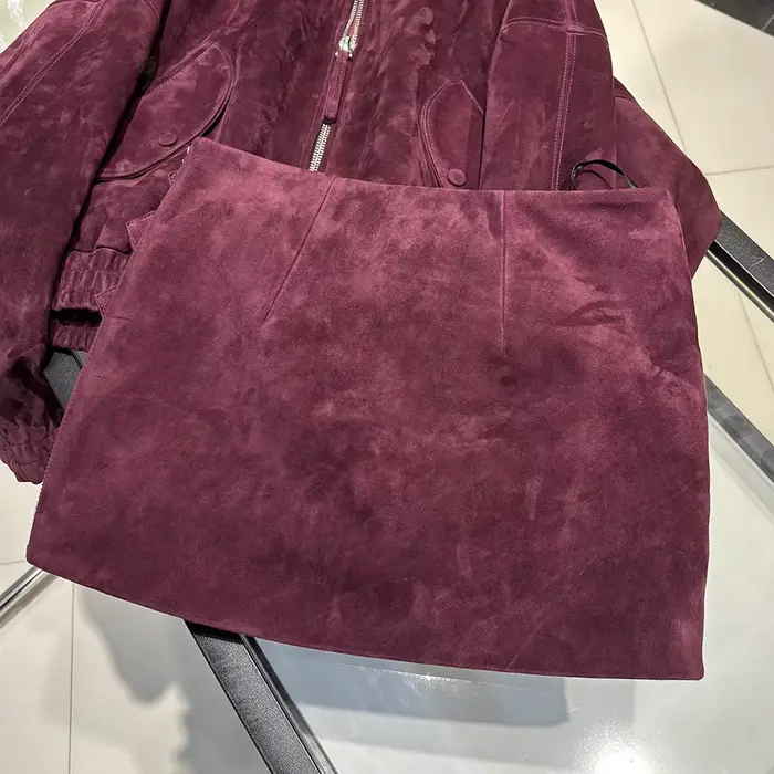Mini Jupe Crayon YOLOAgain Bordeaux en Cuir Véritable pour Femmes, Idéale pour Sorties Nocturnes et Soirées Chic