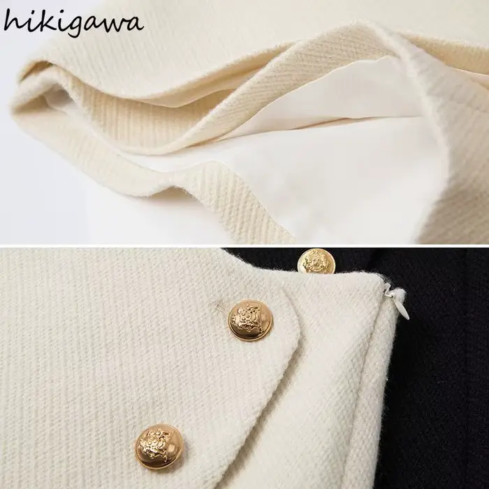 Tweed Shorts jupes femmes vêtements taille haute épais Vintage pantalon à jambes larges pantalons Cortos De Mujer 2025 nouveaux bas 7n011