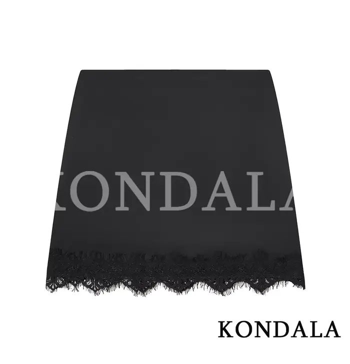 KONDALA Culottes tendance à ourlet en dentelle pour femme, collection été 2026, mini-jupes-shorts dé