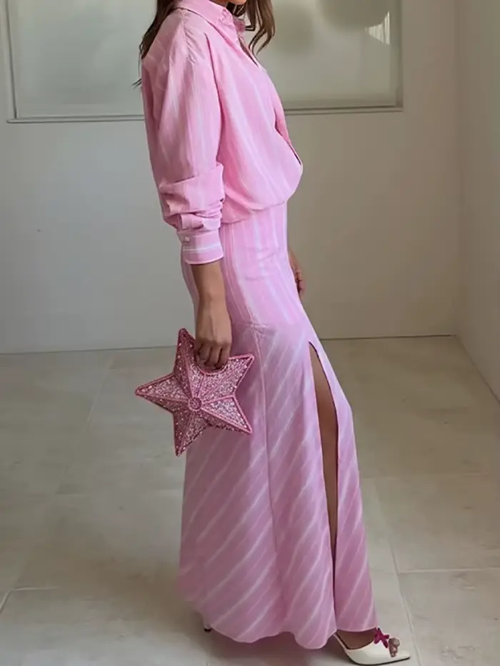 Ensemble jupe et haut à volants et imprimé floral pour femme