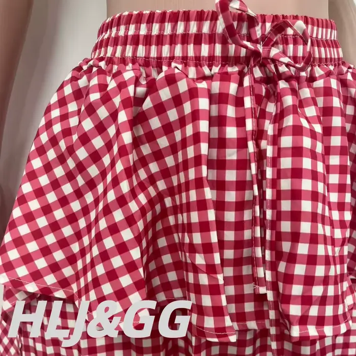 HLJ Y2k – jupe imprimée à carreaux pour femmes