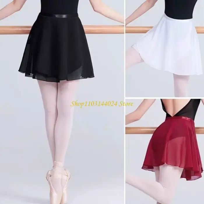 N5KE – jupe portefeuille Ballet en mousseline soie pour femmes