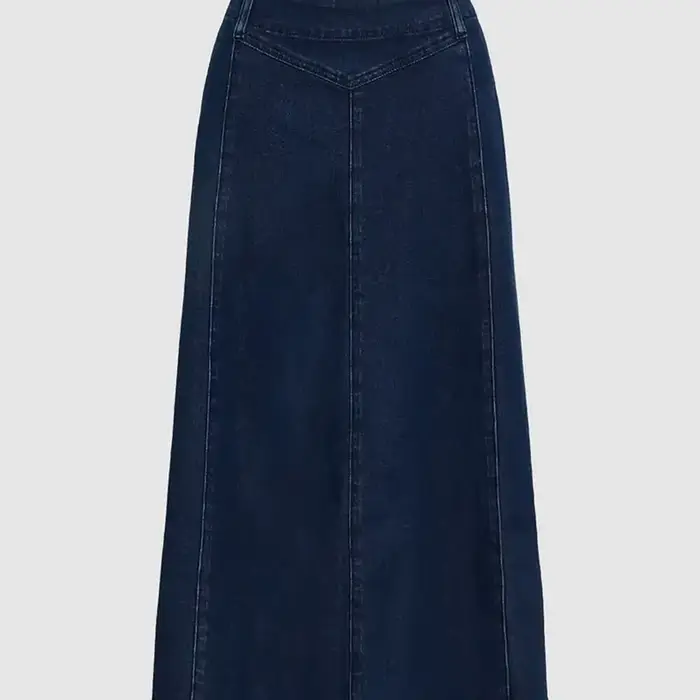 Jupe mi-longue en tissu Denim