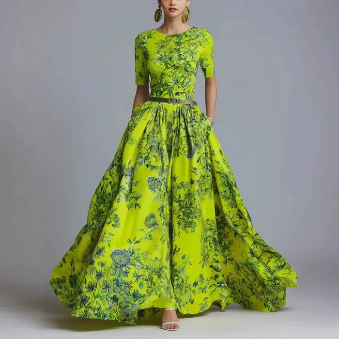 Robe amincissante à fermeture éclair invisible pour femme