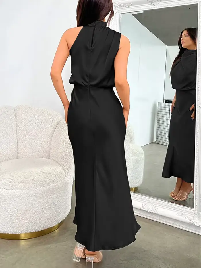 Robe longue d'été en Satin de soie pour femmes