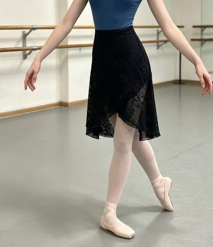 Jupe de danse de Ballet pour femmes, robe justaucorps de danse multicolore en dentelle imprimée de h
