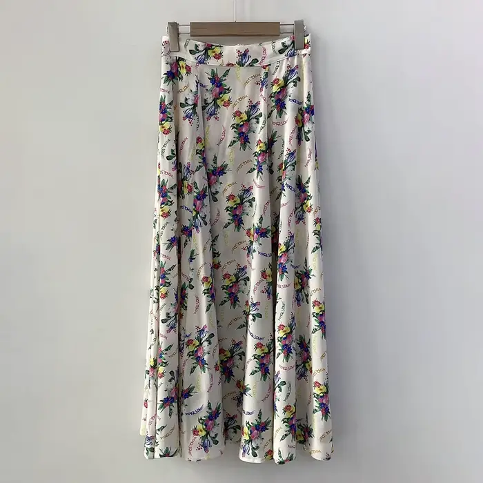 Jupe imprimée graphique pour femme, jupe midi, style rétro classique décontracté, collection Rowan e
