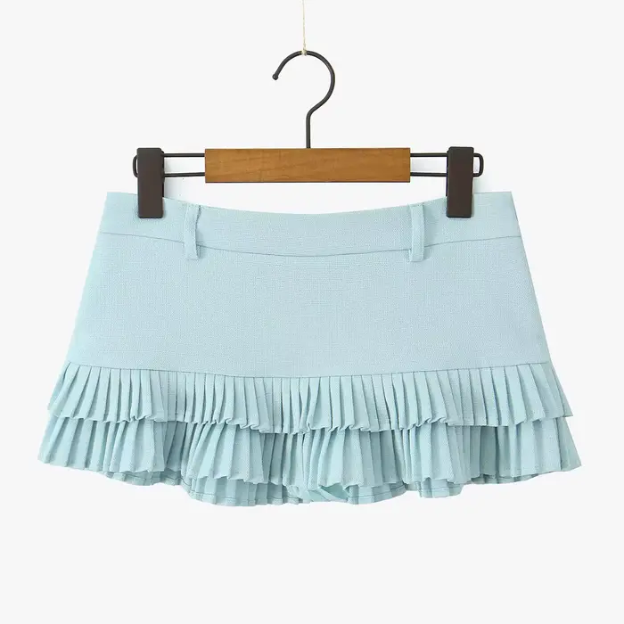 Mini jupe plissée taille basse pour femme, vêtements vintage, jupes Kawaii, jupes Harajuku, jupes co