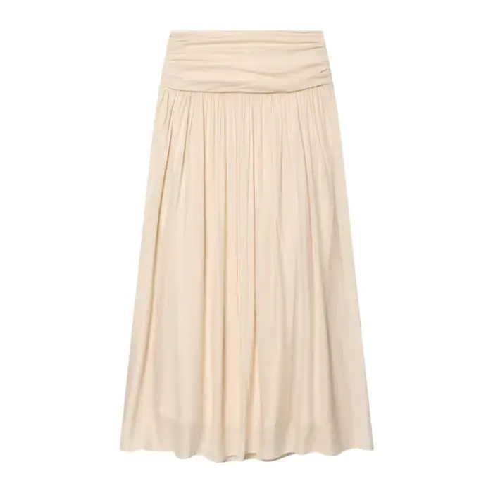 Ensemble Silhouette Large Été 2026 avec Détails Bordés en Bois 1334190 Jupe et 1334196