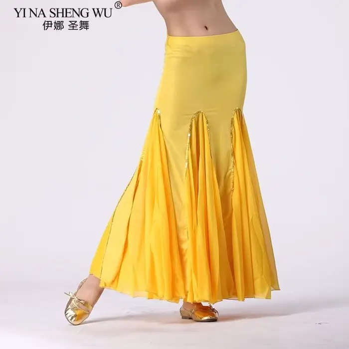 Femmes danse du ventre jupe portefeuille soie mousseline coton inde