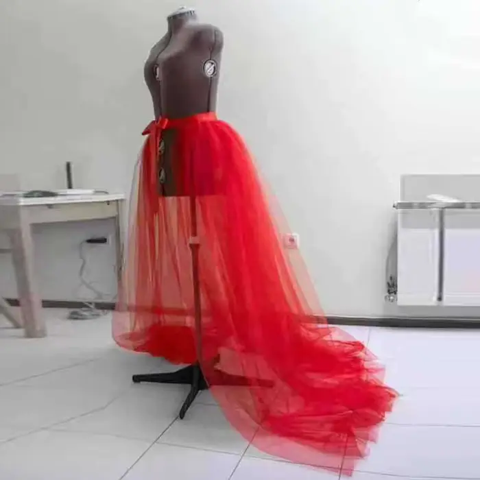 Maxi jupes en Tulle 3 couches pour femmes, robes de mariée détachables, Sexy, Lolita, Cocktail, Club
