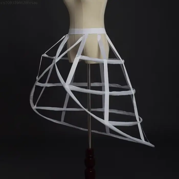 Cage cerceau jupon femmes irrégulière Crinoline jupe sacoche blanc noir mariage mariée sous-jupe agitation
