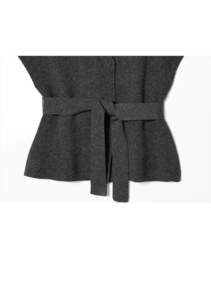 Ensemble jupe et cardigan court en maille pour femme HH