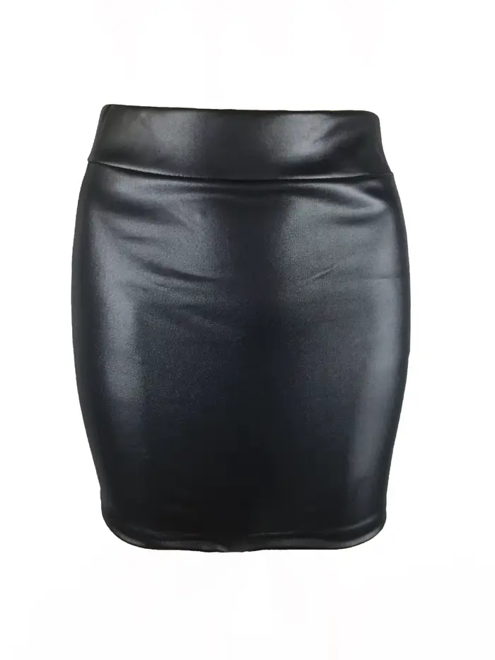 Jupe mini en similicuir PU mat version coréenne pour femme, tailles S-3XL, idéale pour l'été