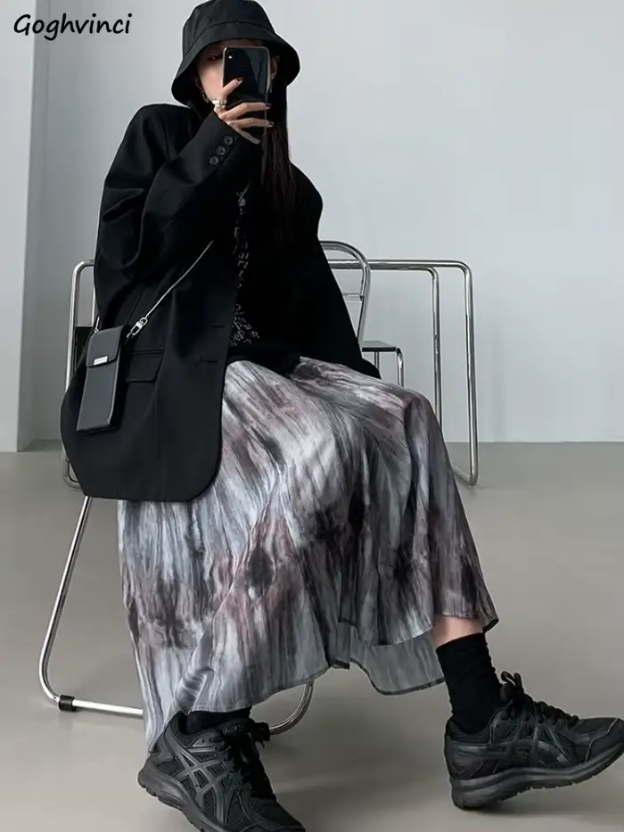 Tie Dye jupes femmes Design S-4XL personnalité ample populaire été Midi Faldas loisirs quotidien Sty