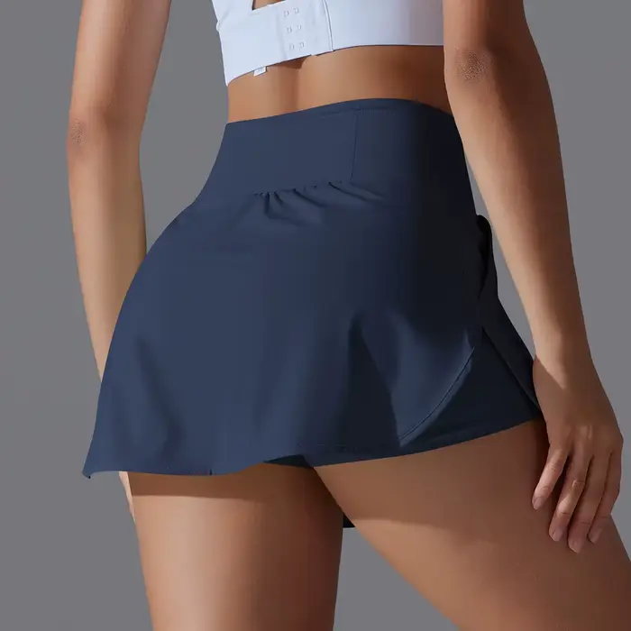Jupe-short de tennis pour femmes avec poches, respirante et polyvalente pour yoga, badminton, golf et entraînement sportif