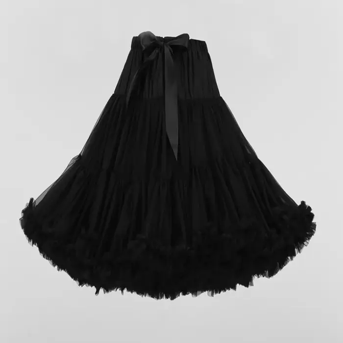 Jupon de breven Tulle pour Femme Adulte, Jupe Bouffante, 3 Couches, Couleur Unie, 55 cm