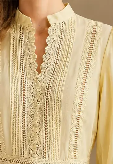 Ensemble deux pièces élégant jaune beurre pour femme