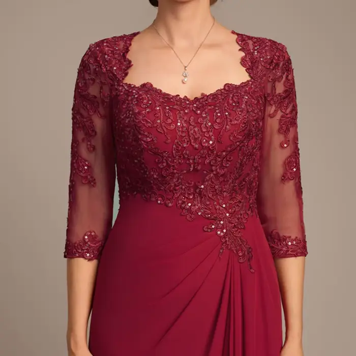 Robes de mariée pour mère de la mariée en bordeaux