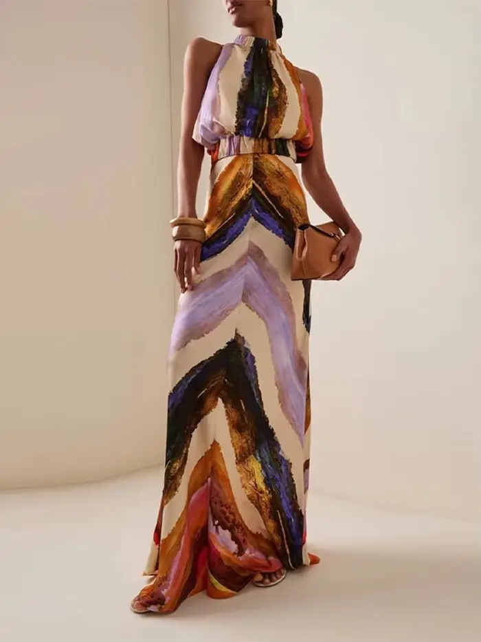 Ensemble jupe imprimée à la mode pour femmes
