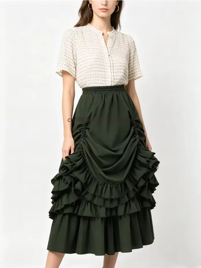 Jupe courte plissée style gothique victorien rétro rock pour femme costumes de cosplay et soirées d'horreur