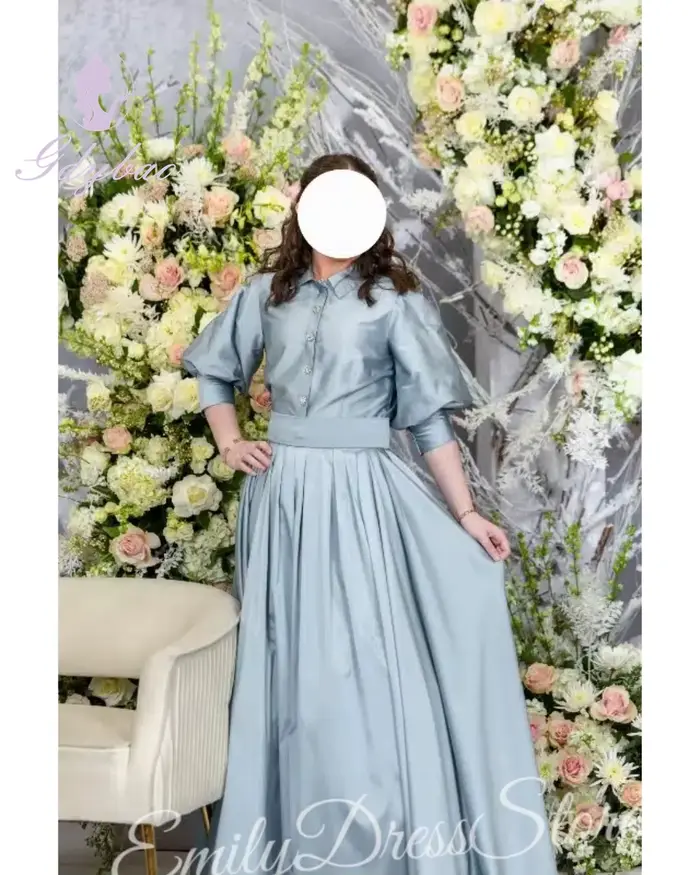 Robe de soirée blanche en satin personnalisée pour femmes, longueur au ras du sol, col rond, manches longues, robe de mariée formelle, robe de bal longue, robe de cérémonie tendance