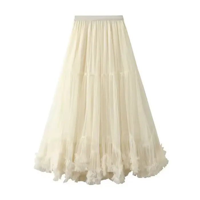 Maille taille haute jupe femmes mode coréenne Chic volants