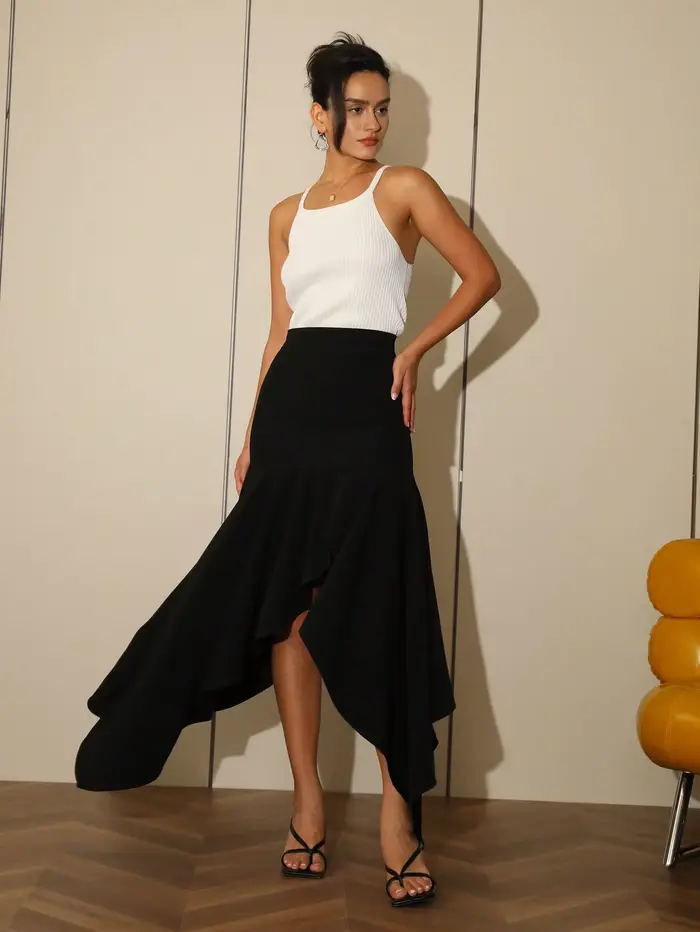 Jupe taille haute pour femme