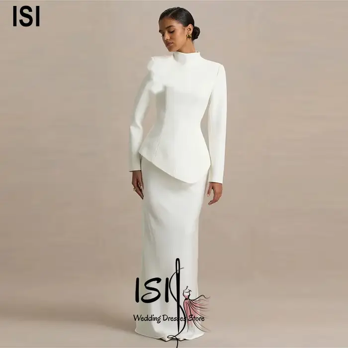 Robe de mariée élégante à col haut