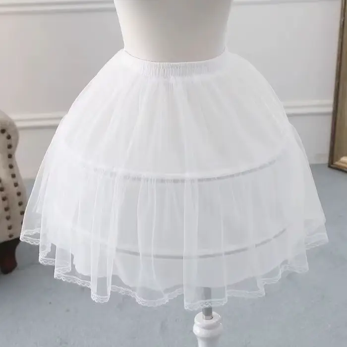 Jupon Crinoline pour filles avec cerceau sous jupe courte sous-jupe blanche a-ligne robe de bal jupons