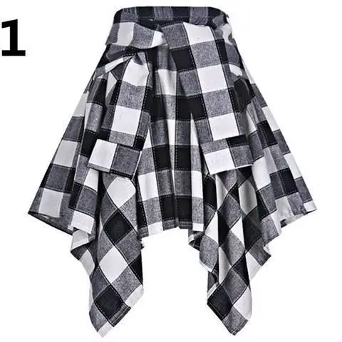 Mini jupe asymétrique à quatre coins pour femmes