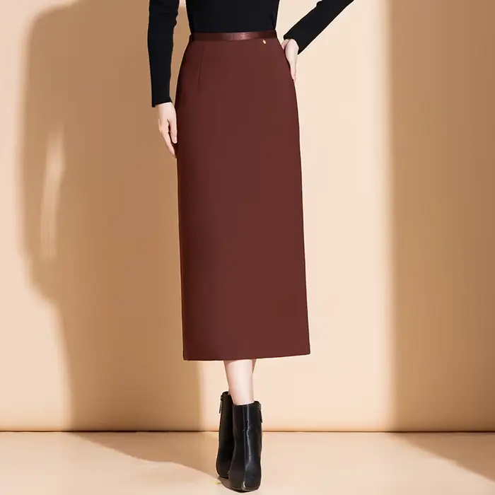 ZUZK printemps nouvelle jupe droite femmes taille élastique