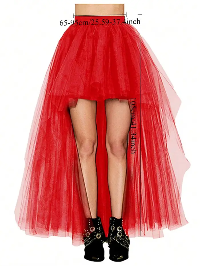 Jupe asymétrique en Tulle colorée et élégante pour femmes