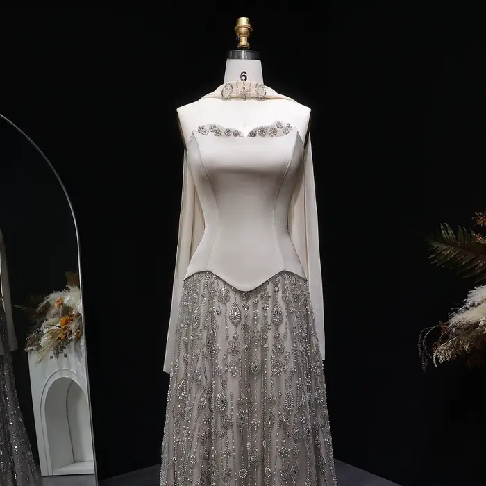 Robe de soirée longue de luxe verte Sharon Said