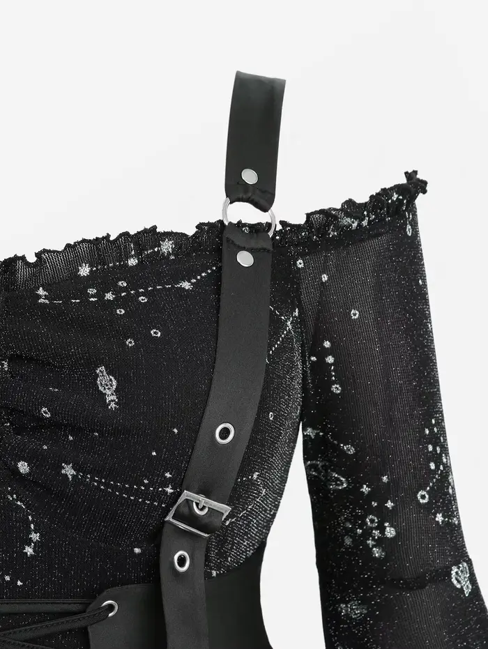 Robe gothique noire victorienne Punk