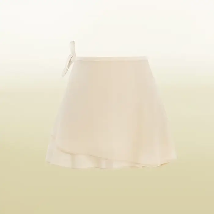 Jupe portefeuille de ballet pour femmes adultes, jupe courte de danse en mousseline de soie, jupe d'