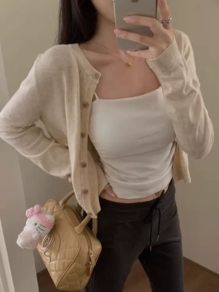 Cardigan élégant à manches longues pour femme