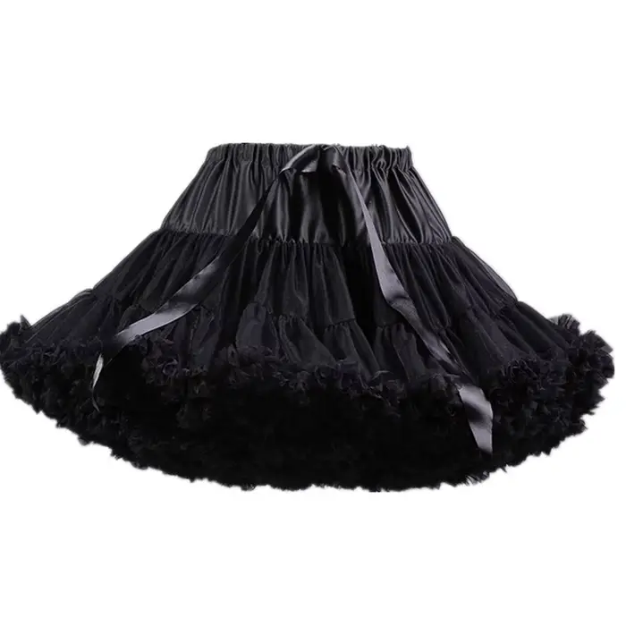 Jupon en Tulle plissé à 3 couches pour femmes