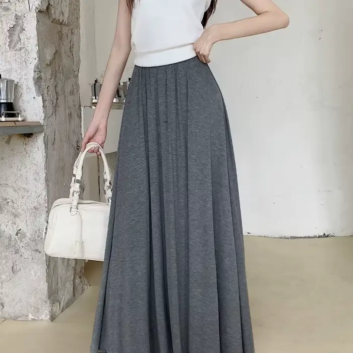 Nouvelle jupe évasée A-line pour femme