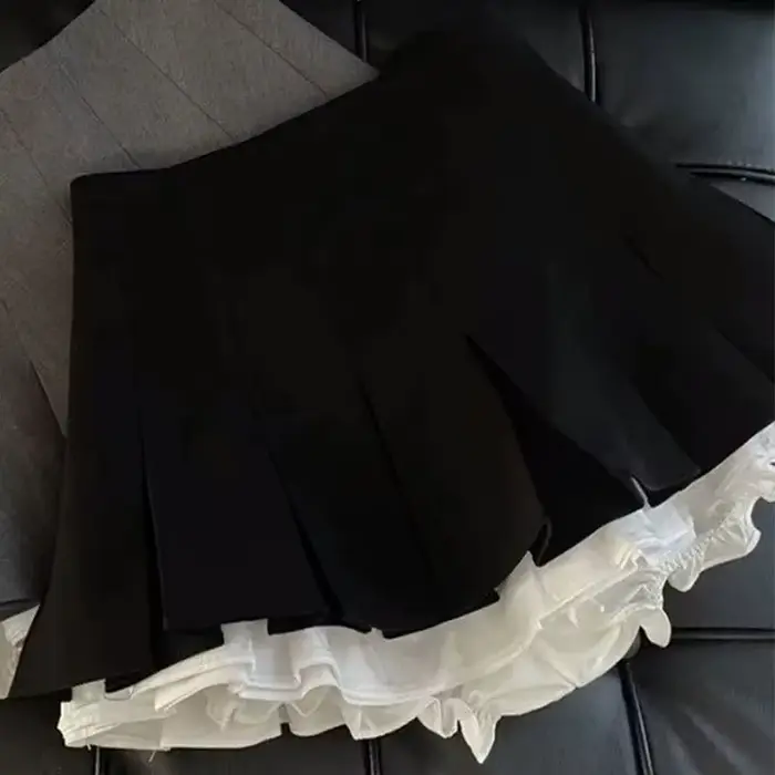 Jupe à paillettes argentées pour femmes, Mini jupe taille haute, mode, paillettes brillantes, jupes