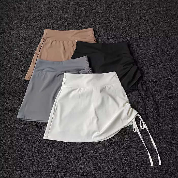 Jupe-short de course taille haute pour femme