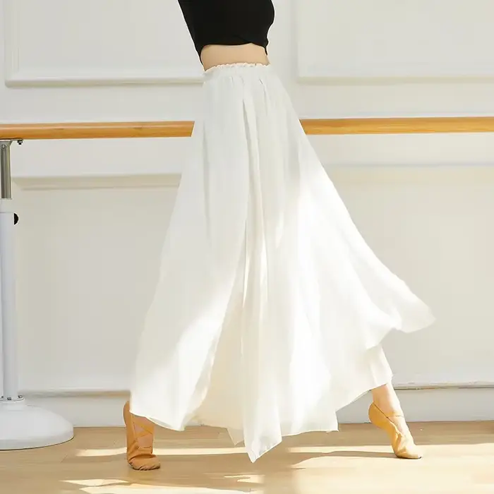 Pantalon en Mousseline de Soie Satin pour Femmes Taille Haut, Confortable, Élégant, Doux, Ample, Moderne, Danse, Yoga, Occasions Spéciales