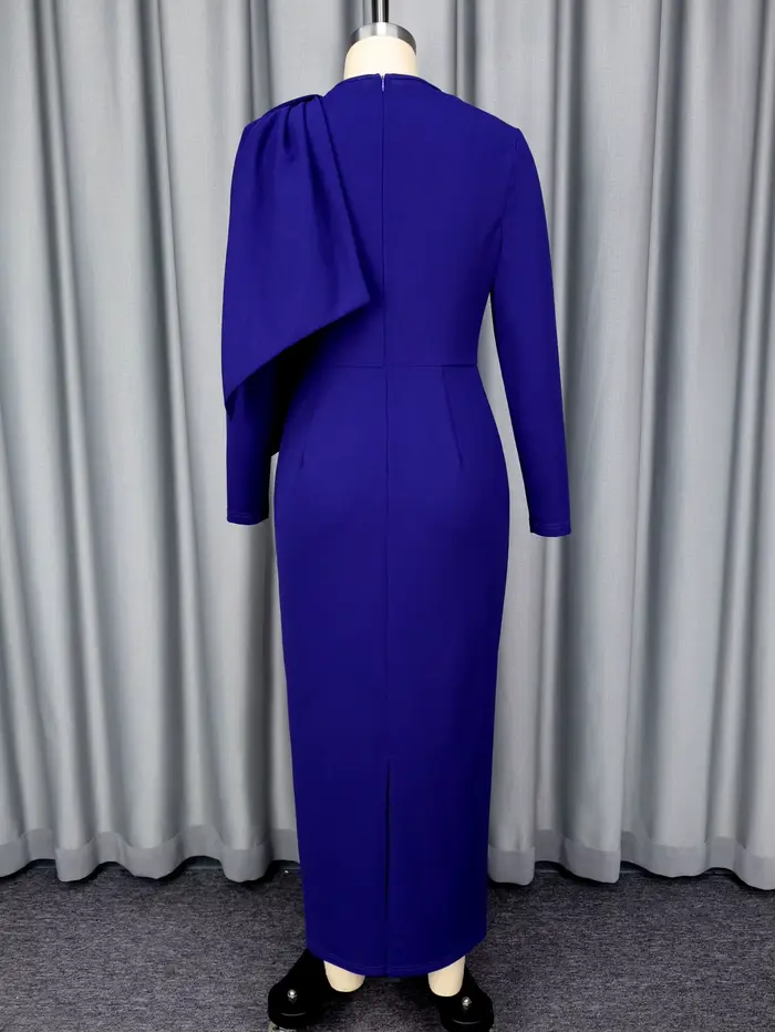 Robe Maxi à manches longues avec nœud pour femme