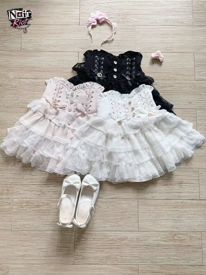 Ensemble jupe Lolita japonaise mignonne pour femme