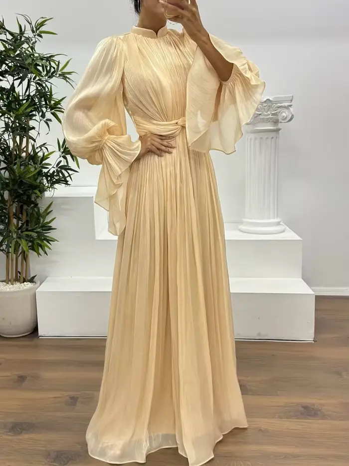 Robe de Soirée Polyester Brocart Sexy Taille Unique Occasion Spéciale Soirée Gala Noël
