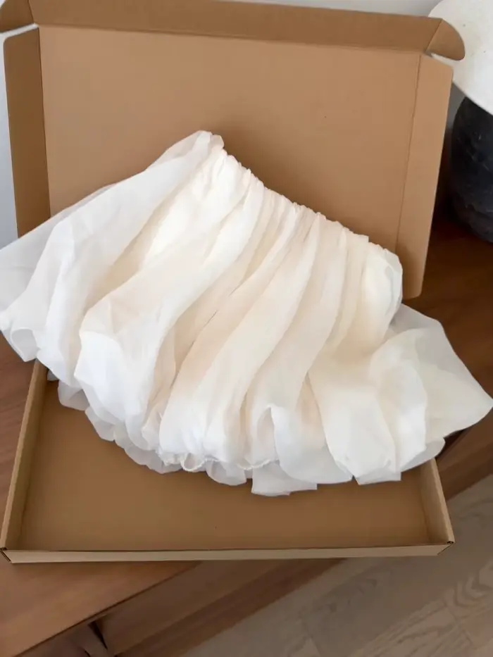 Jupe mini bouffante blanche pour femme