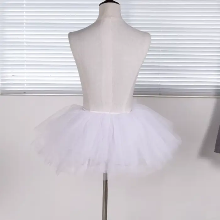Sous-jupe Lolita en Tulle bouffant blanc et noir pour femmes