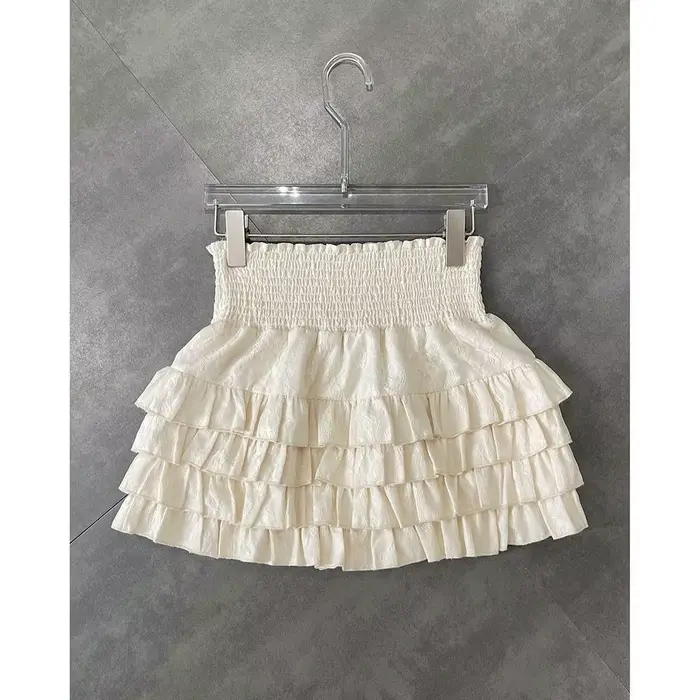 Jupes taille haute pour femmes, joli Style Preppy, à volants, vacances, Chic, Mini Hotsweet, Y2k, as