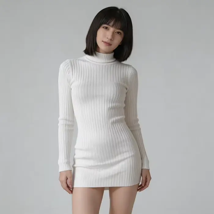 Mini-robe transparente sexy pour femme, jupe ajourée transparente blanche, moulante, longue jusqu'au