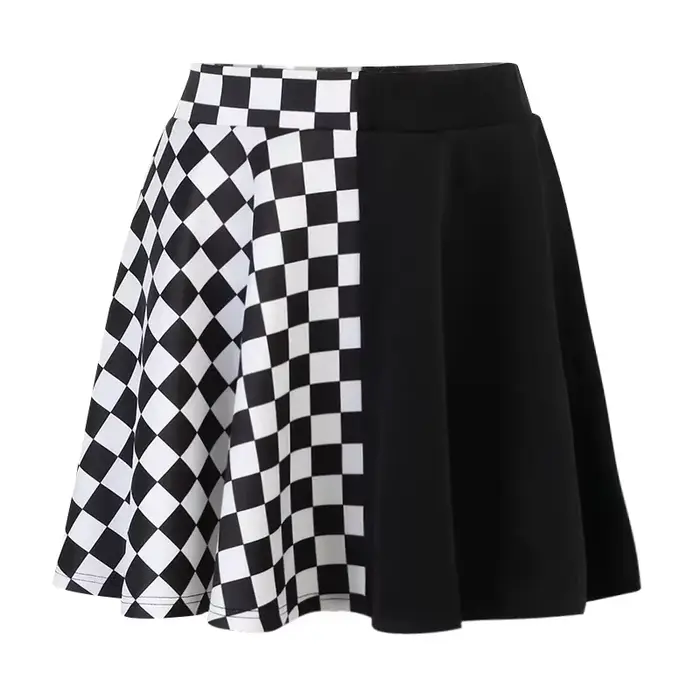 Mini Jupe Plissée à Carreaux pour Femme